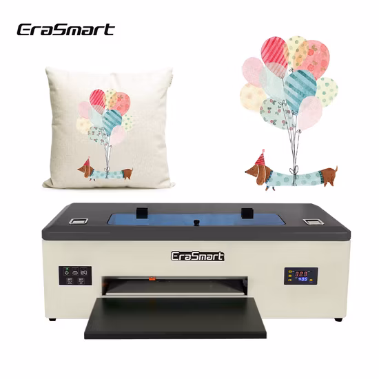 Erasmart Dtf – Machine d'impression numérique en vinyle, pour tissu et textile, imprimante A3 Dtf avec rouleau pour t-shirts L1800 1390 Dx5