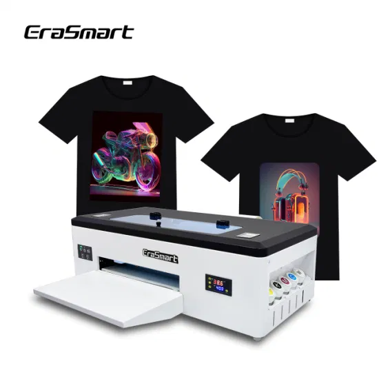 Erasmart petit bureau numérique tissu Textile vêtement Impresora L1800 A3 Dtf imprimante Film Pet transfert de chaleur presse jet d'encre t-shirt T