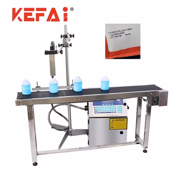 Kefai – imprimante à jet d'encre numérique, Machine d'impression de sacs en plastique avec bande transporteuse