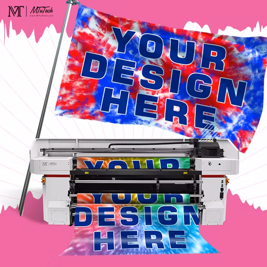 Machine d'impression textile de tissu de polyester de drapeau de publicité de sublimation de colorant numérique de grand format